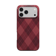 Rouge Knit | Burgundy Tonal Argyle MagSafe iPhone Case