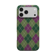 Moss & Plum | Green & Plum Argyle MagSafe iPhone Case