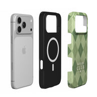 Lucky Girl Club | Green Argyle MagSafe iPhone Case