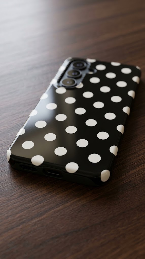 Ballroom | Black & Ivory Polka Dot Magnetic Samsung Galaxy Case