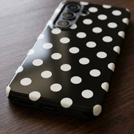 Ballroom | Black & Ivory Polka Dot Magnetic Samsung Galaxy Case