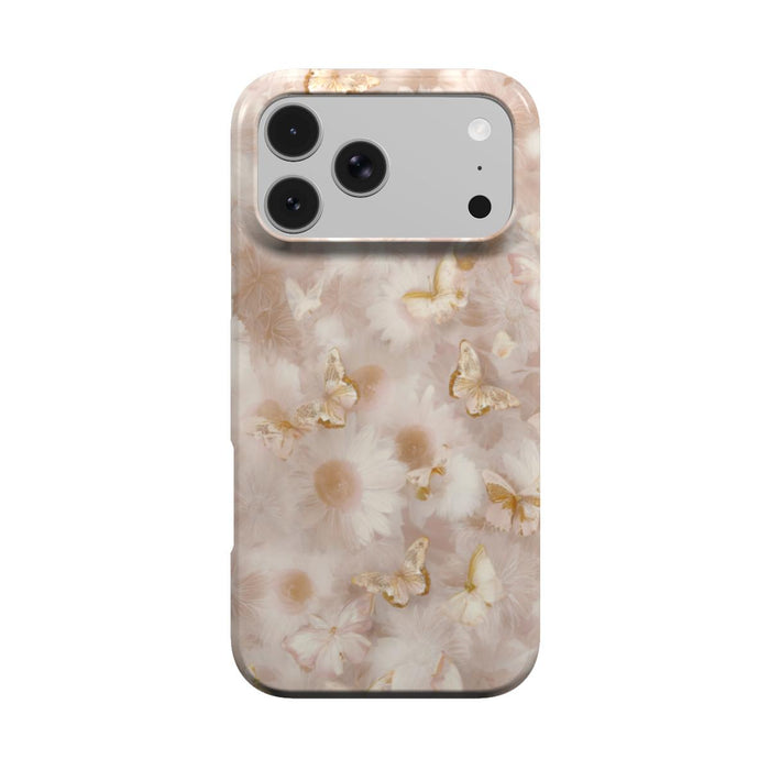 Silent Wings | Soft Pink Butterfly Floral MagSafe iPhone Case
