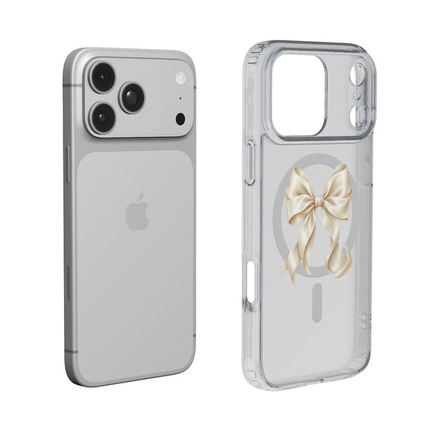 First Dance | Ivory Bow MagSafe Clear iPhone Case