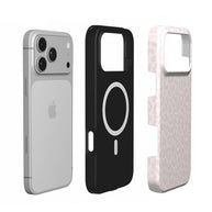 Nude Spots | Rougefarbenes Leopard-Print Minimalistisches MagSafe iPhone Case