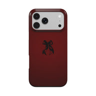Coquette | Dark Red Bow Minimal Aesthetic MagSafe iPhone Case