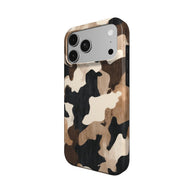Wüsten-Tarnmuster | Braun erdfarbenes Camouflage MagSafe iPhone-Hülle
