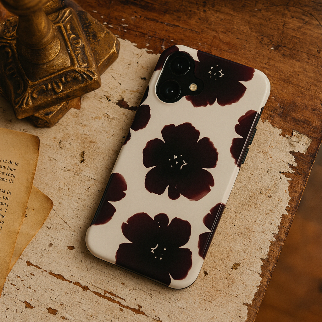 Black Dahlia | Dark Floral MagSafe iPhone Case