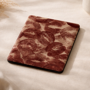 Velvet Kiss | Lipstick Kiss Print Vegan Leather iPad Case
