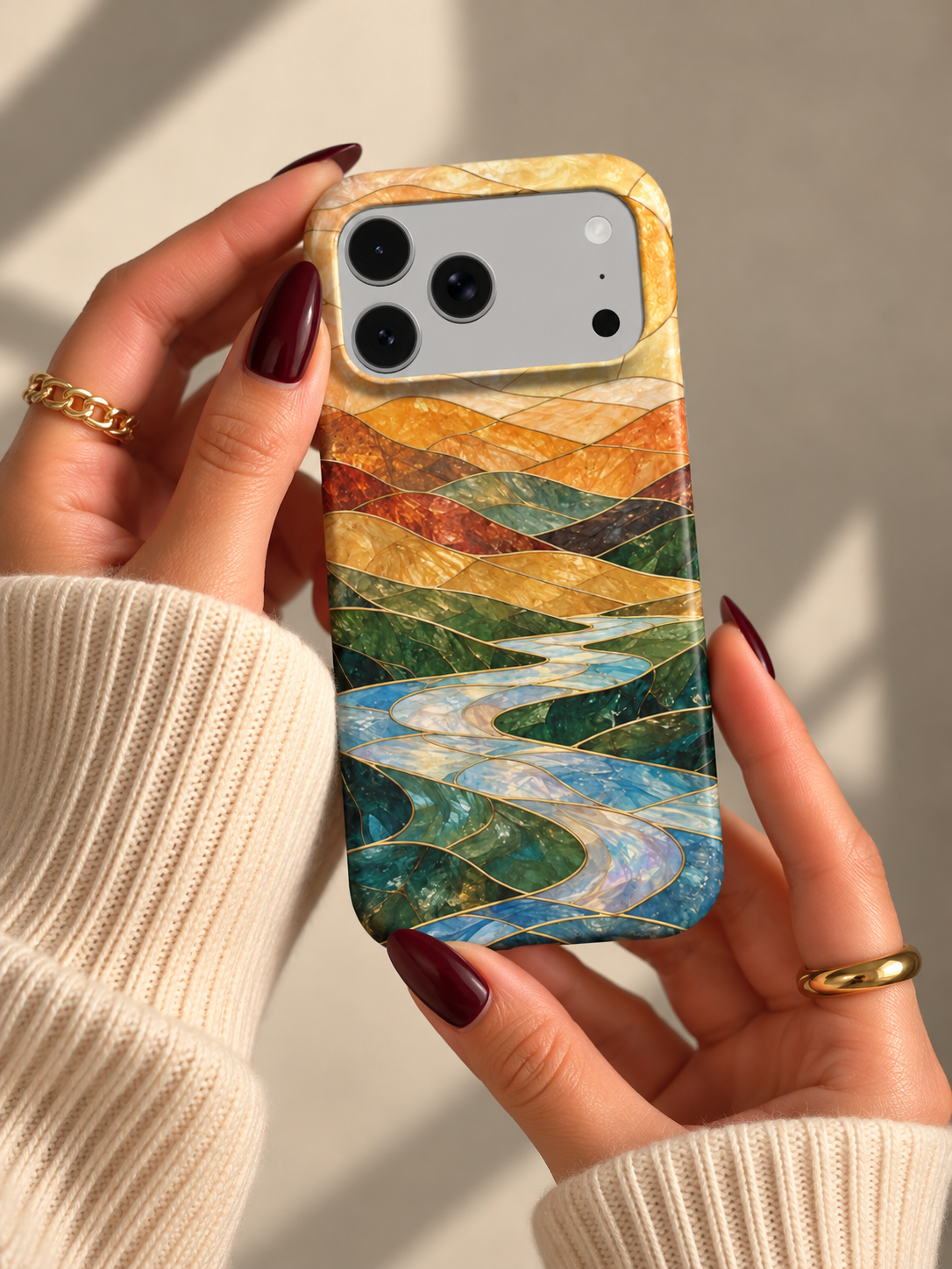 Riverlight | Stained Glass Landscape MagSafe iPhone Case