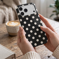 Ballroom | Black Cream Polka Dot MagSafe iPhone Case