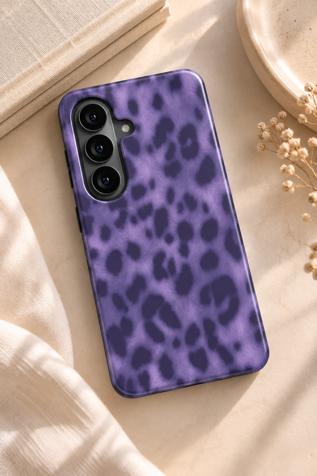 Wildcat | Purple Leopard Print Magnetic Samsung Galaxy Case