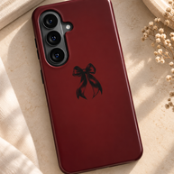 Coquette | Burgundy Bow Magnetic Samsung Galaxy Case