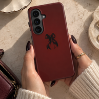 Coquette | Burgundy Bow Magnetic Samsung Galaxy Case