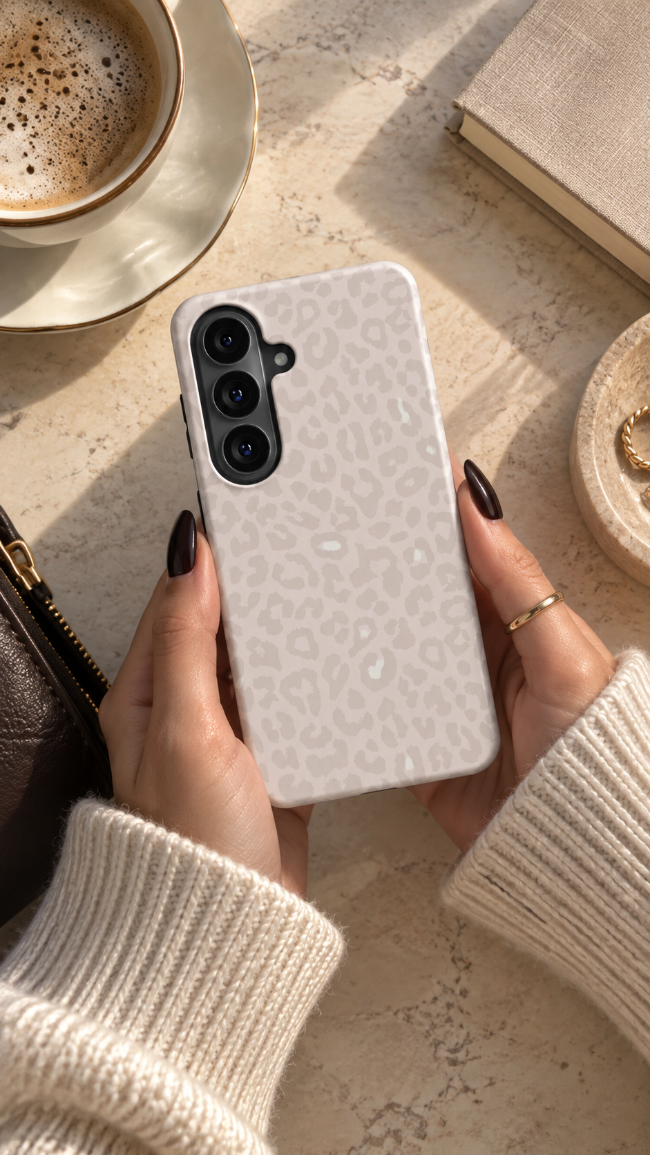 Nude Spots | Blush Leopard Print Magnetic Samsung Galaxy Case
