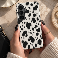 Front Row | Black & White Dalmatian Print Magnetic Samsung Galaxy Case