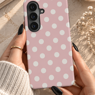 Powder Room | Blush Polka Dot Magnetic Samsung Galaxy Case