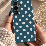 Matinée | Petrol & Ivory Polka Dot Magnetic Samsung Galaxy Case