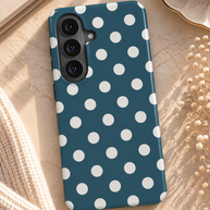 Matinée | Petrol & Ivory Polka Dot Magnetic Samsung Galaxy Case