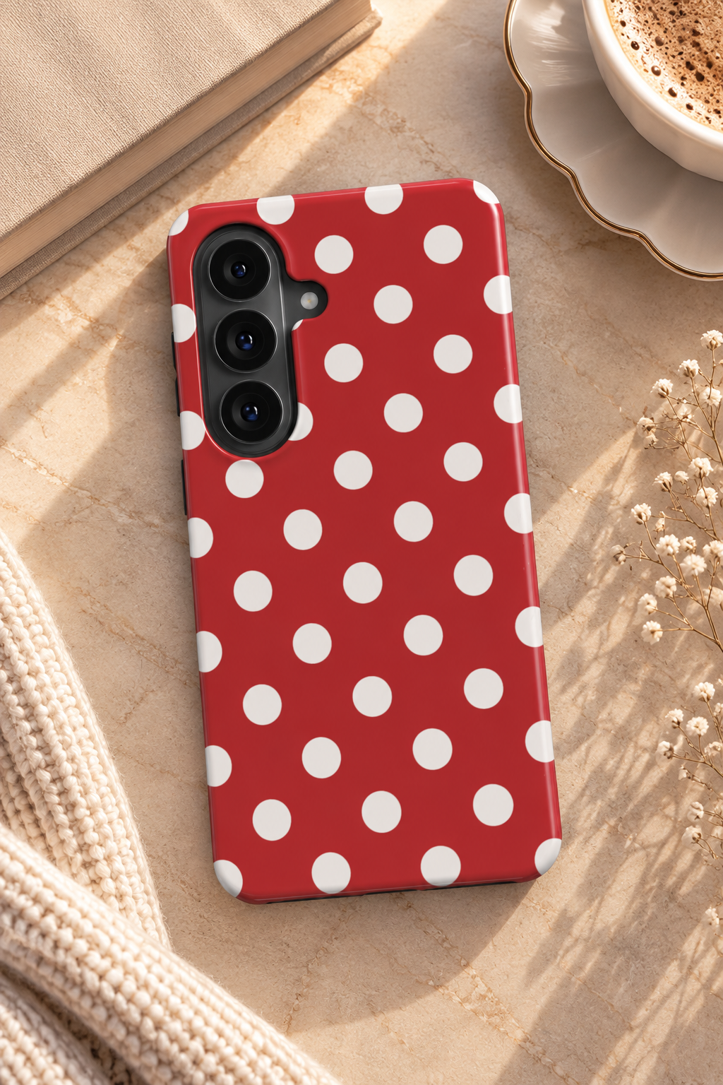 Soda Pop | Red & Ivory Polka Dot Magnetic Samsung Galaxy Case