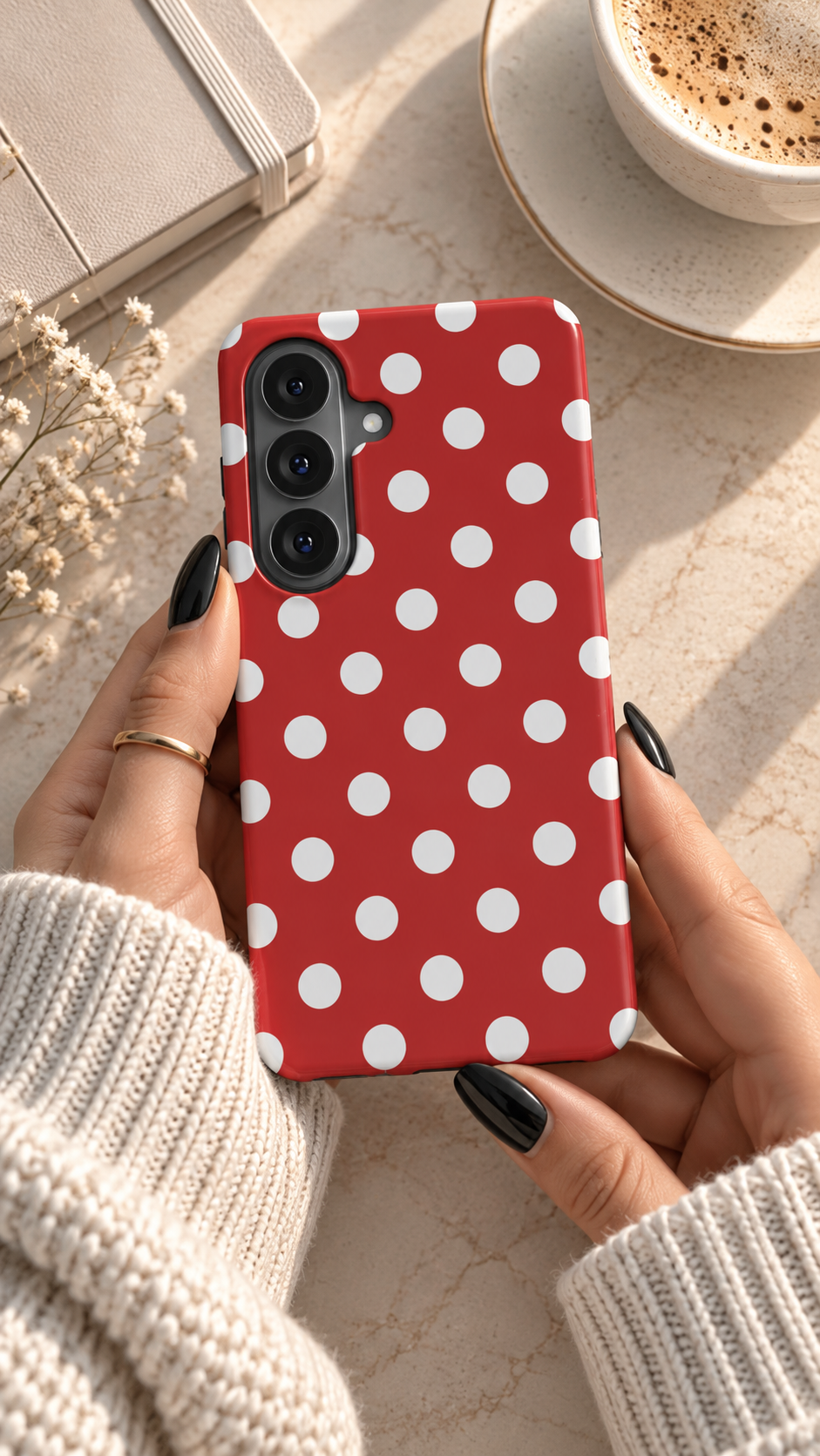 Soda Pop | Red & Ivory Polka Dot Magnetic Samsung Galaxy Case