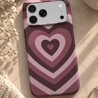 Heartbreaker | Burgundy Retro Heart MagSafe iPhone Case