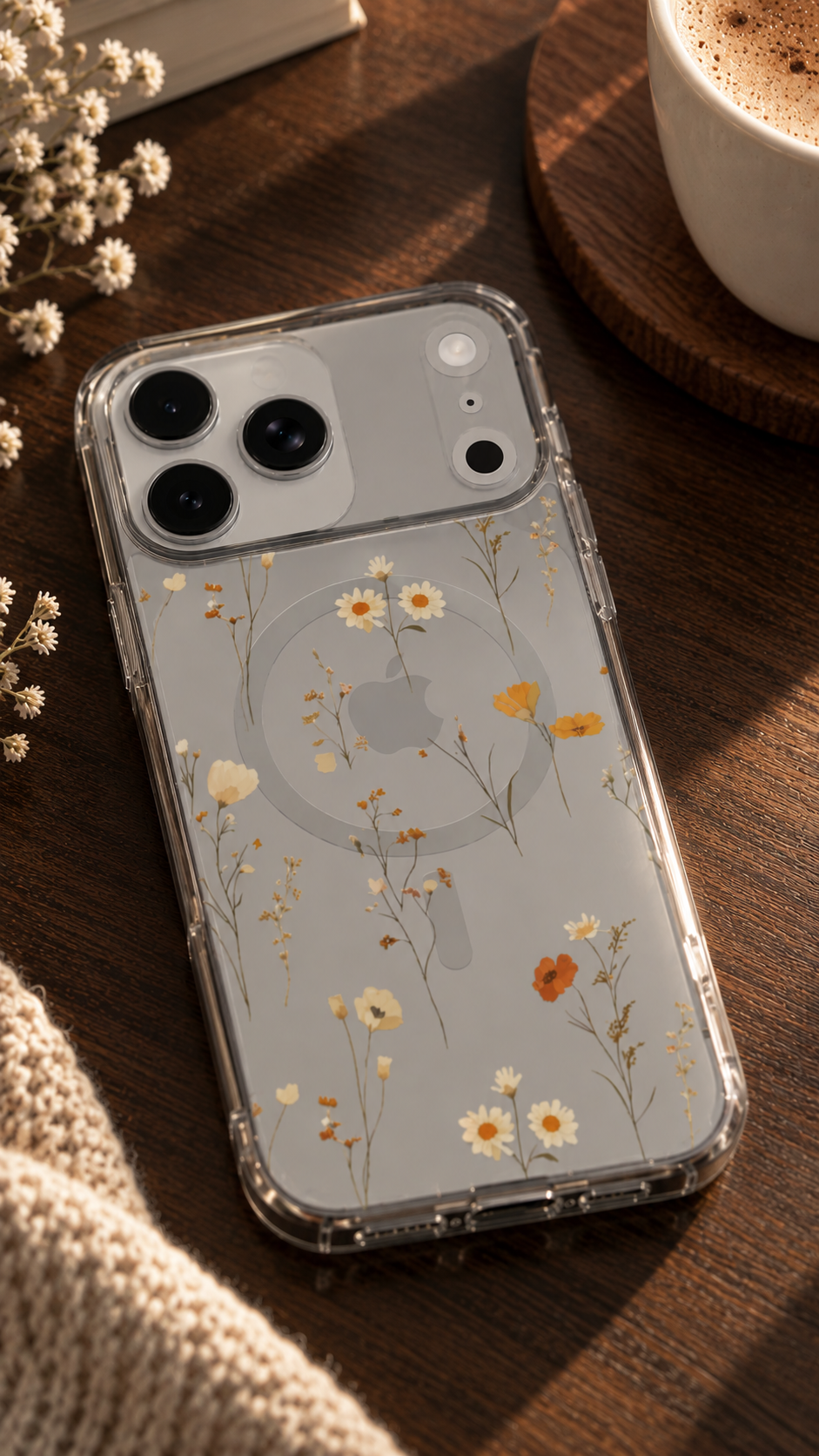 Pressed Days | Wildflower MagSafe Clear iPhone Case