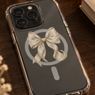 First Dance | Ivory Bow MagSafe Clear iPhone Case