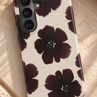 Black Dahlia | Dark Burgundy Floral Magnetic Samsung Galaxy Case