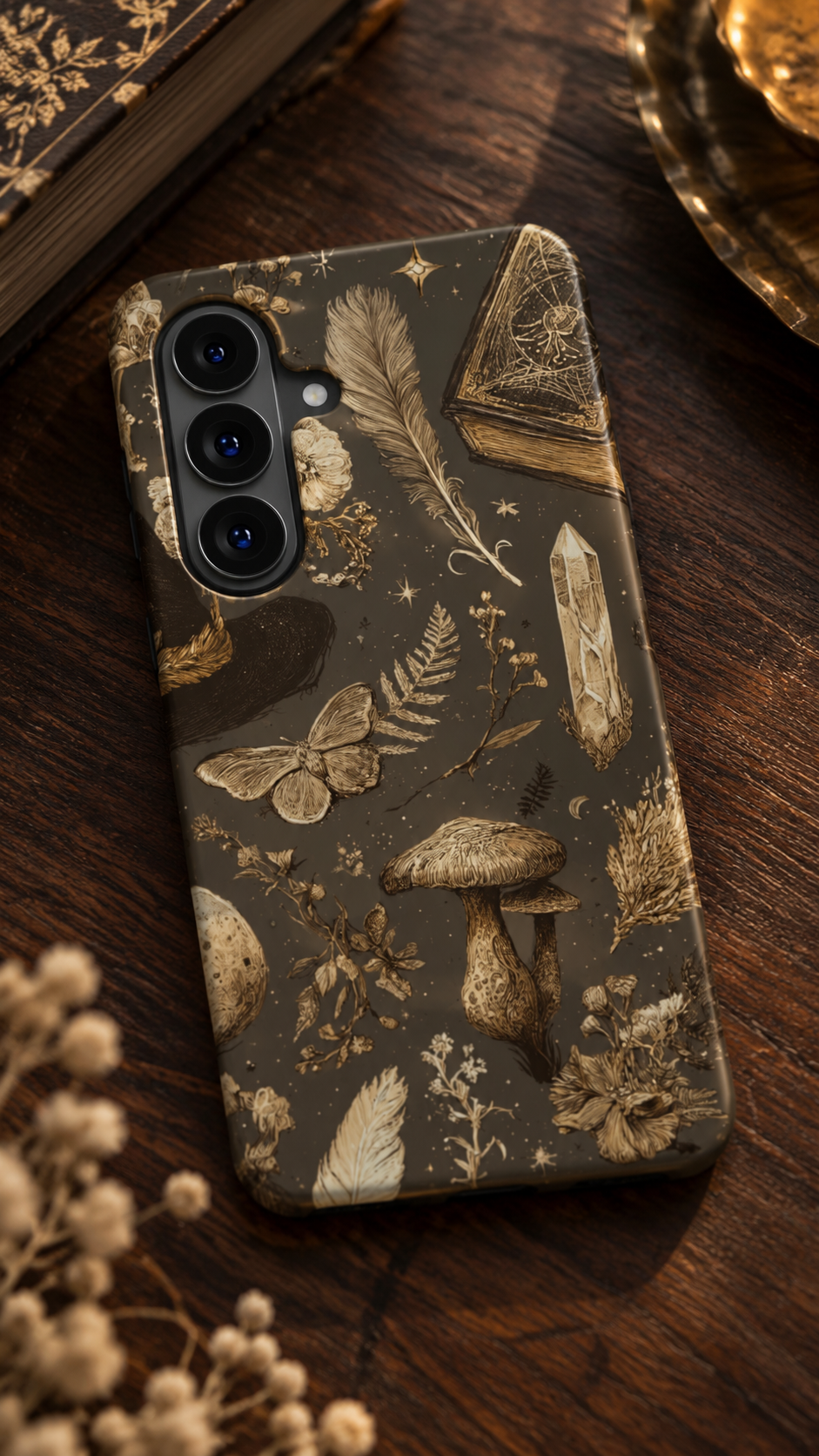 Grimoire | Witchy Botanical Magnetic Samsung Galaxy Case