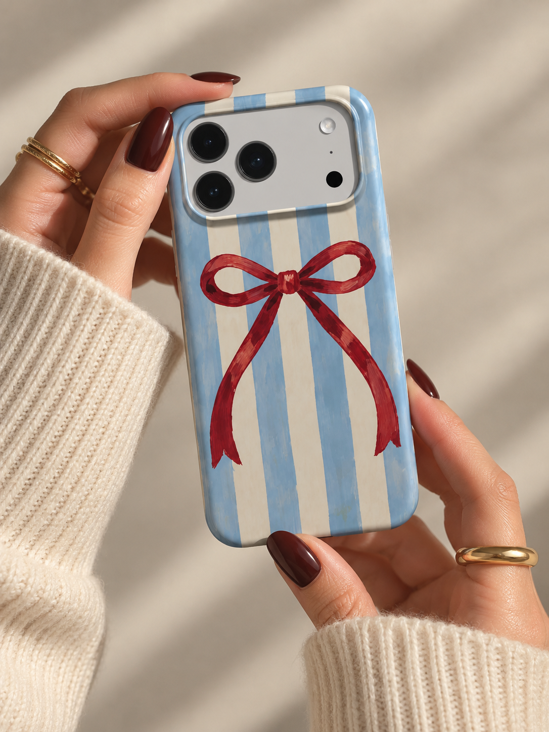 Riviera | Striped Bow MagSafe iPhone Case