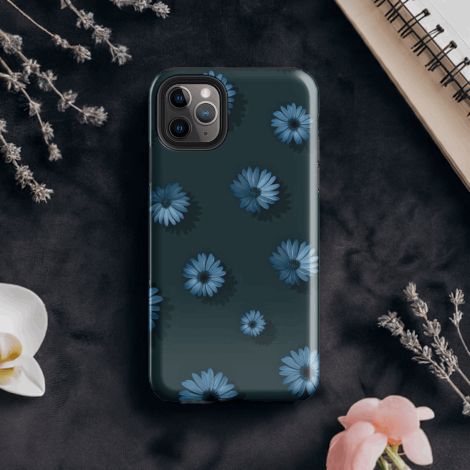Midnight Bloom iPhone Hard Case
