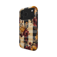 Autumn Grace | Floral Plaid MagSafe iPhone Case