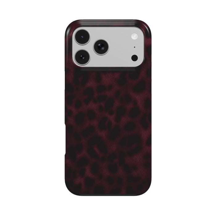 Bad Habit | Dark Burgundy Leopard Print MagSafe iPhone Case