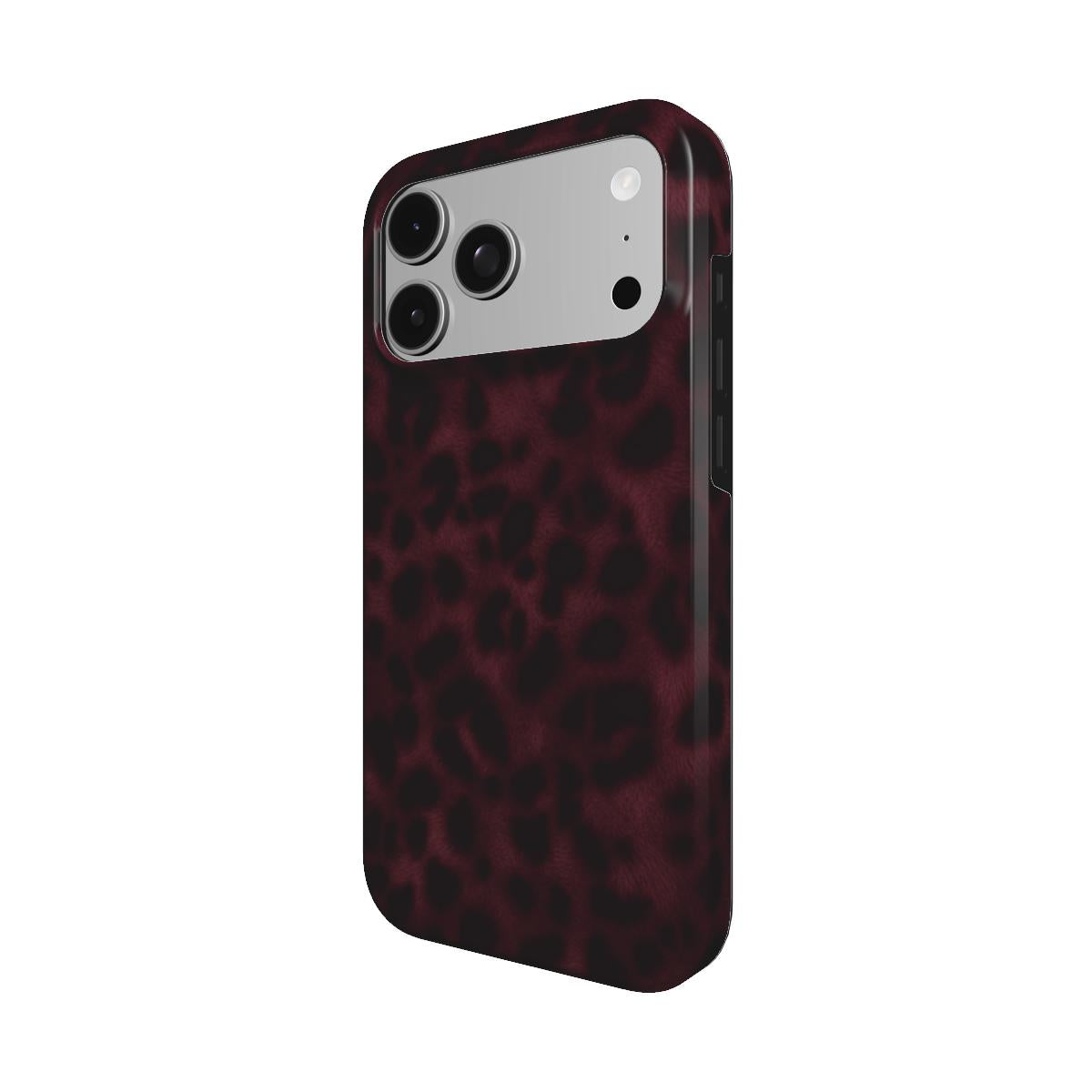 Bad Habit | Dark Burgundy Leopard Print MagSafe iPhone Case