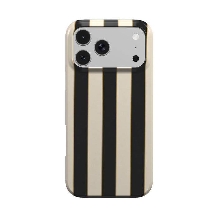 Dress Code | Black & Cream Gold Stripe MagSafe iPhone Case