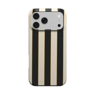 Dress Code | Schwarz & Creme Gold Gestreifte MagSafe iPhone Hülle