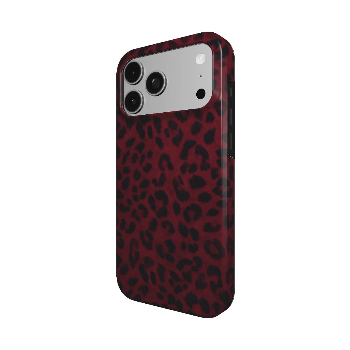 Blood Prowl | Dark Red Leopard Print MagSafe iPhone Case