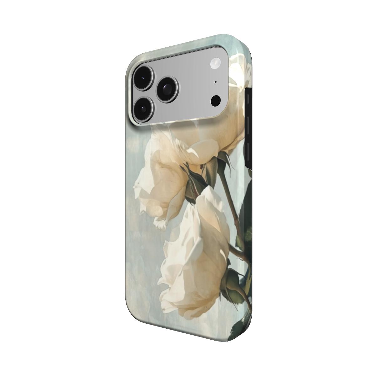 Ivory Bloom |  White Rose MagSafe iPhone Case