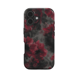 Crimson Eclipse | Dark Red Floral iPhone & Samsung Case