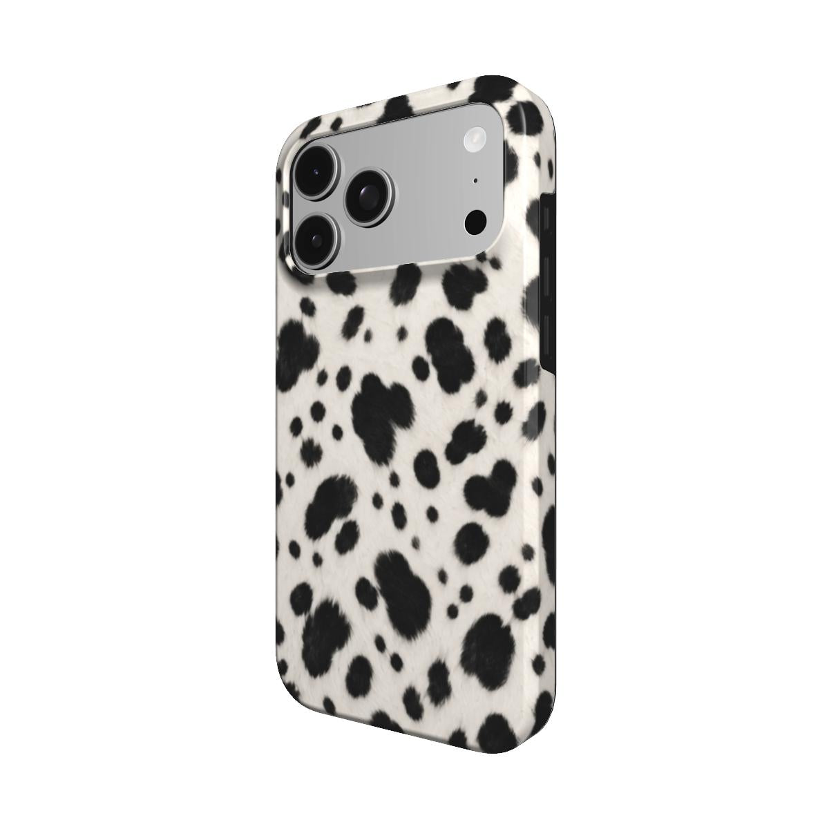 Front Row | Schwarz-weißes Dalmatiner-Print MagSafe iPhone Case