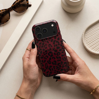 Blood Prowl | Dark Red Leopard Print MagSafe iPhone Case