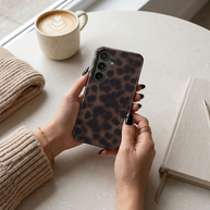 Ombra | Brown Leopard Print Magnetic Samsung Galaxy Case