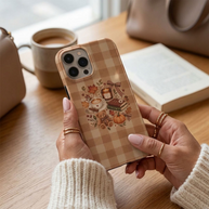 Cozy Chapter | Cozy Autumn Gingham MagSafe iPhone Case