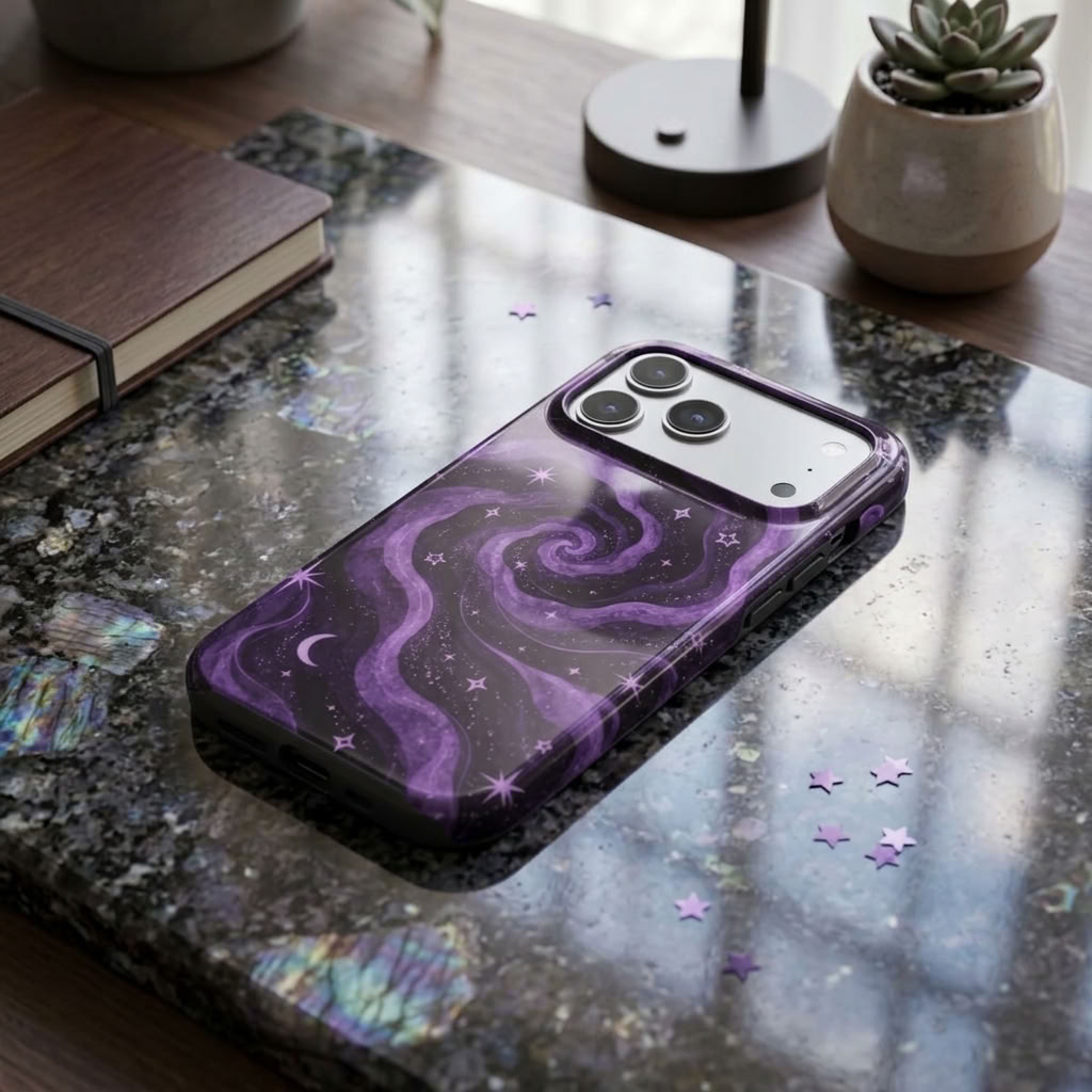 Night Spell | Purple Celestial Swirl MagSafe iPhone Case