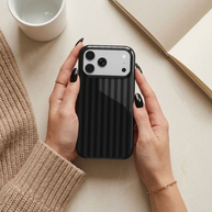 Room 13 | Black Tonal Pinstripe MagSafe iPhone Case