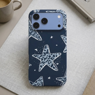 Star Struck | Navy Leopard Star MagSafe iPhone Case
