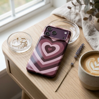 Heartbreaker | Burgundy Retro Heart MagSafe iPhone Case