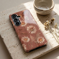 Whispered Daisies | Terracotta Daisy Magnetic Samsung Galaxy Case