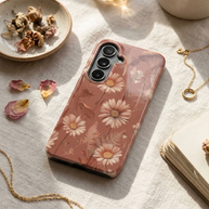 Whispered Daisies | Terracotta Daisy Magnetic Samsung Galaxy Case