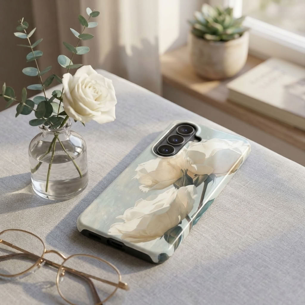 Ivory Bloom | Ivory Rose Magnetic Samsung Galaxy Case